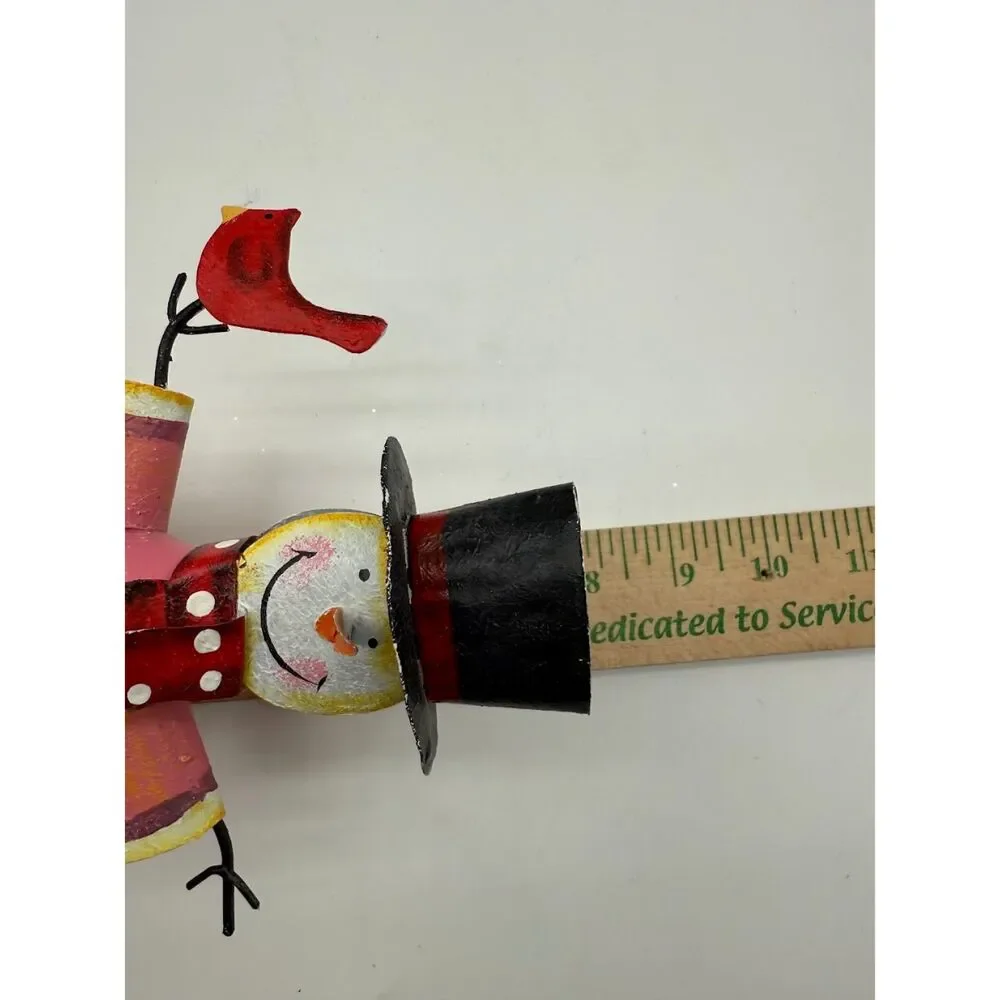 Decorative metal snowman